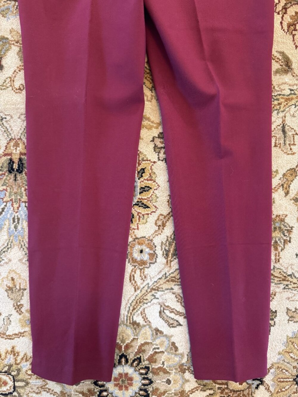 Chico's Pants Womens Size 6 - So Slimming Skinny Pleated Leg Pockets Red NWT - Picture 7 of 12